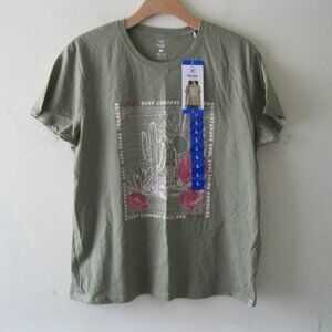 Hurley Surf Co Women's Short Sleeve Graphic Tee Green L (1279)